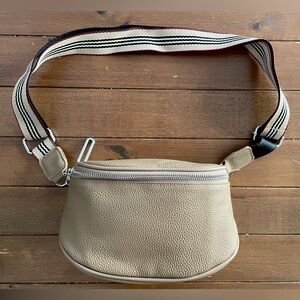 Wide Strap Leather Chest Bag